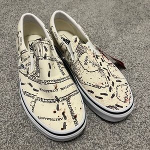 Harry Potter Marauders Map Slip On Vans